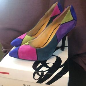 Suede Nine West Boogie Down Multi Pumps